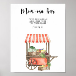 locally grown baby shower - Momosa bar Poster