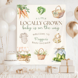 Locally Grown Baby Shower Party Backdrop, Farmers Wandkleed
