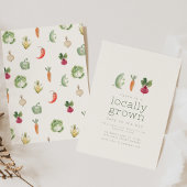 Locally Grown Baby Shower Party Invite Kaart