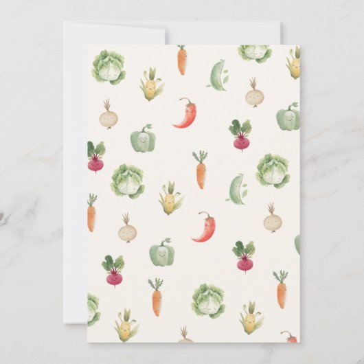 Locally Grown Baby Shower Party Invite Kaart (Achterkant)