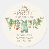 Locally Grown Baby Shower Party Ronde Sticker (Voorkant)