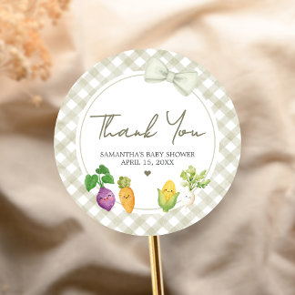 Locally Grown Baby Shower Ronde Sticker