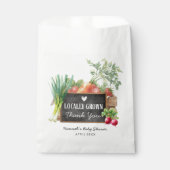 Locally Grown Baby shower Thank You  Bedankzakje (Voorkant)