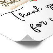 Locally Grown Baby Shower Thank you Sign Poster (Hoek)