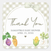 Locally Grown Baby Shower Vierkante Sticker (Voorkant)