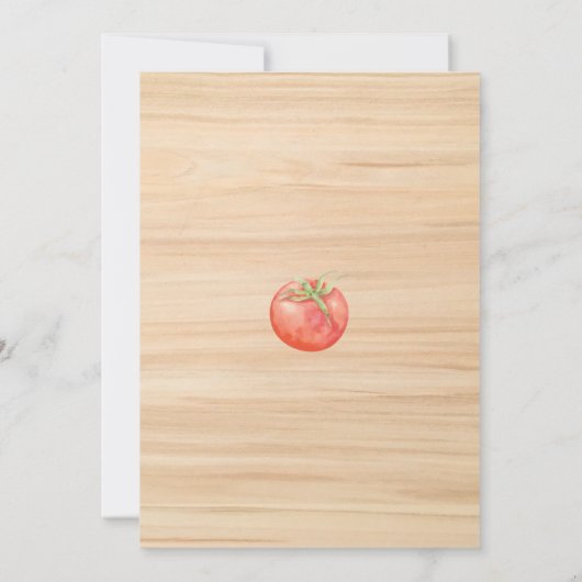 Locally Grown Baby Shower Watercolor Vegetables Kaart (Achterkant)