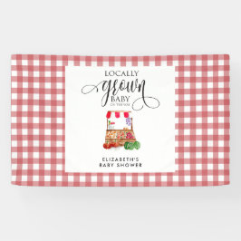 Locally Grown Baby Shower Welcome Gingham Spandoek