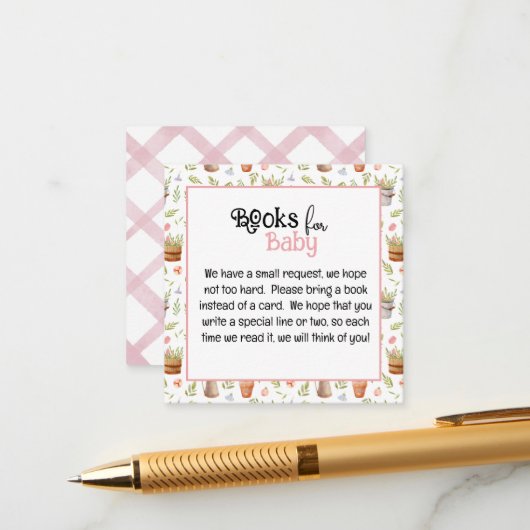 Locally Grown Book for Baby Card Informatiekaartje (Voorkant / Achterkant in situ)