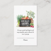 Locally Grown Diaper Raffle Tickets Baby Shower Informatiekaartje (Voorkant)