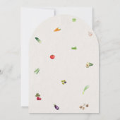 Locally grown farmer’s market baby shower kaart (Achterkant)