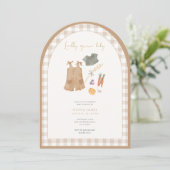 Locally grown farmer’s market baby shower kaart (Staand voorkant)