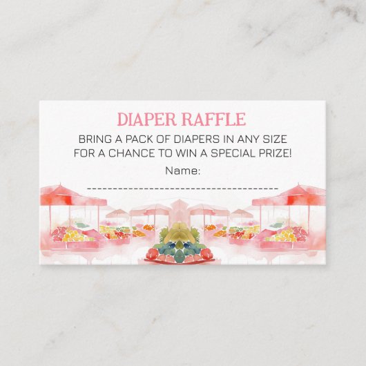 Locally Grown Farmer's Market Baby Shower Informatiekaartje (Voorkant)