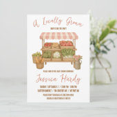 Locally Grown, Farmer's Market Baby Shower Kaart (Staand voorkant)