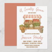 Locally Grown, Farmer's Market Baby Shower Kaart (Voorkant / Achterkant)