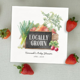 Locally Grown Gender Neutral Baby Shower Servet