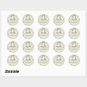 Locally Grown Hand Drawn Baby Shower Ronde Sticker (Vel)