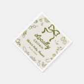 Locally Grown Hand Drawn Baby Shower Servet (Hoek)