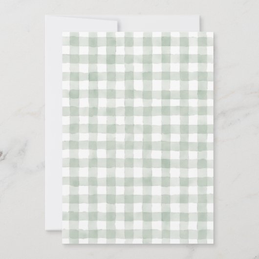 Locally Grown Hand Drawn Farm Fresh Baby Shower Kaart (Achterkant)