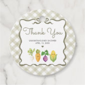 Locally Grown Little Sprout Baby Shower Bedankjes Labels (Voorkant)