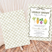 Locally Grown Little Sprout Baby Shower Kaart