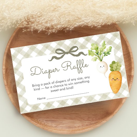 Locally Grown Little Sprout Shower Diaper Raffle Informatiekaartje