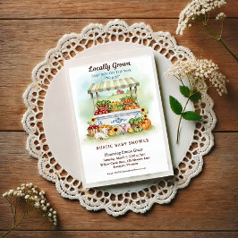 Locally Grown Market Boy Baby Shower Invitation Briefkaart