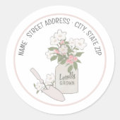 Locally Grown Return Address Sticker (Voorkant)