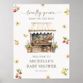 Locally Grown Rustic Boho Baby Shower Welcome Sign Poster (Voorkant)