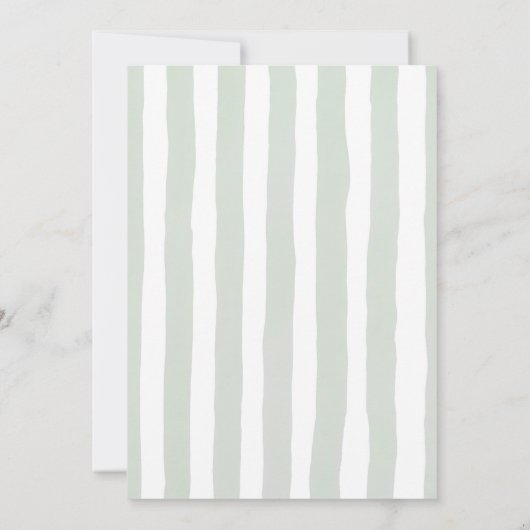 Locally Grown Sage Green Hand Drawn Baby Shower Kaart (Achterkant)