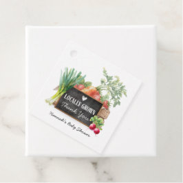 Locally Grown Watercolor Baby Shower Thank You  Bedankjes Labels