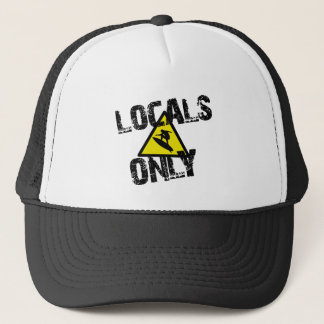 Locals only surfer gevaar sign surf trucker pet