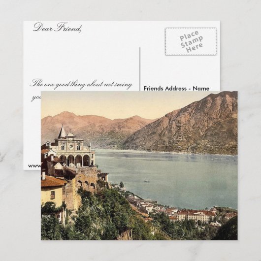 Locarno, Madonna del Sasso, Tessin, Zwitserland vi Briefkaart (Voorkant / Achterkant)