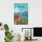 Locarno Zwitserland Reisposter Poster (Thuiskantoor)