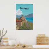 Locarno Zwitserland Reisposter Poster (Keuken)