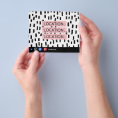 locatie die mailer - makelaarsmarketingvliegen ver flyer (Hand)