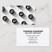 Locatie logo kinetisch patroon visitekaartje (Voorkant / Achterkant)