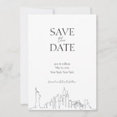 Locatie Save the Date - New York City Kaart (Voorkant)