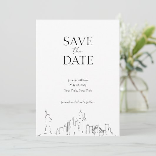 Locatie Save the Date - New York City Kaart (Staand voorkant)