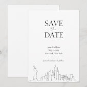 Locatie Save the Date - New York City Kaart (Voorkant / Achterkant)