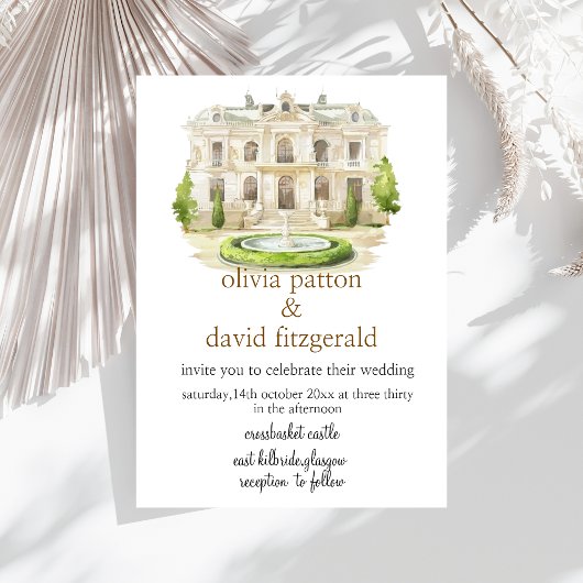 Locatie Schilderij Huwelijksuitnodiging Kaart