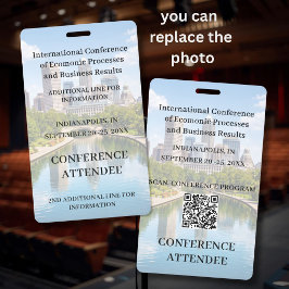 *Locatie Vervangbare Foto Conferentie Deelnemer Badge