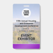Locatie Vervangbare Foto QR Logo Conferentie Badge (Voorzijde)