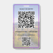 Locatie Vervangbare Foto QR Logo Conferentie Badge (Achterkant)