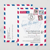 Locaties van Arizona naar Cancun Airmail Aankondigingskaart (Voorkant / Achterkant)