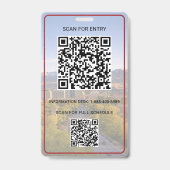 Location Replaceable Photo Logo QR Conference  Badge (Achterkant)