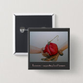 Locavore - ondersteuning van lokale boeren vierkante button 5,1 cm (Voorkant /achterkant)