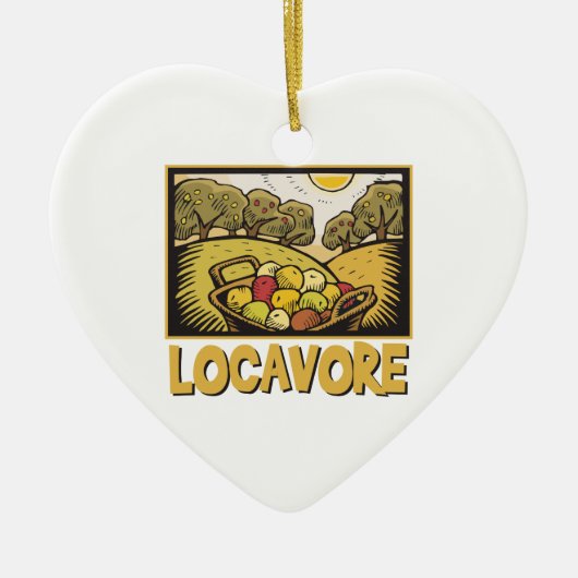 Locavore Slow Food Keramisch Ornament (Voorkant)