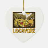 Locavore Slow Food Keramisch Ornament (Achterkant)