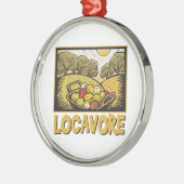 Locavore Slow Food Metalen Ornament (Links)