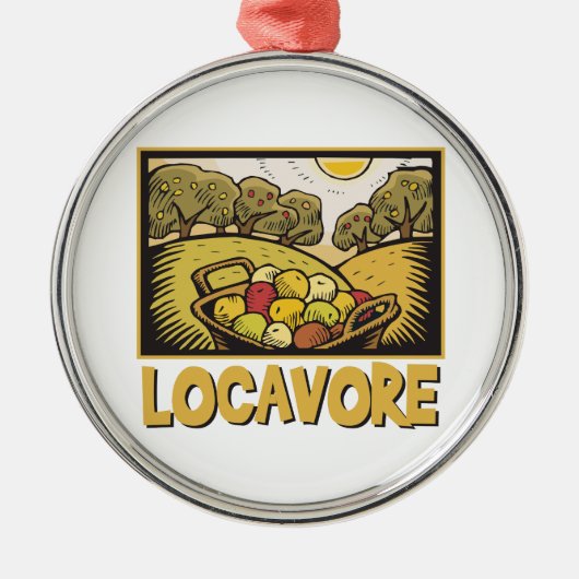 Locavore Slow Food Metalen Ornament (Voorkant)